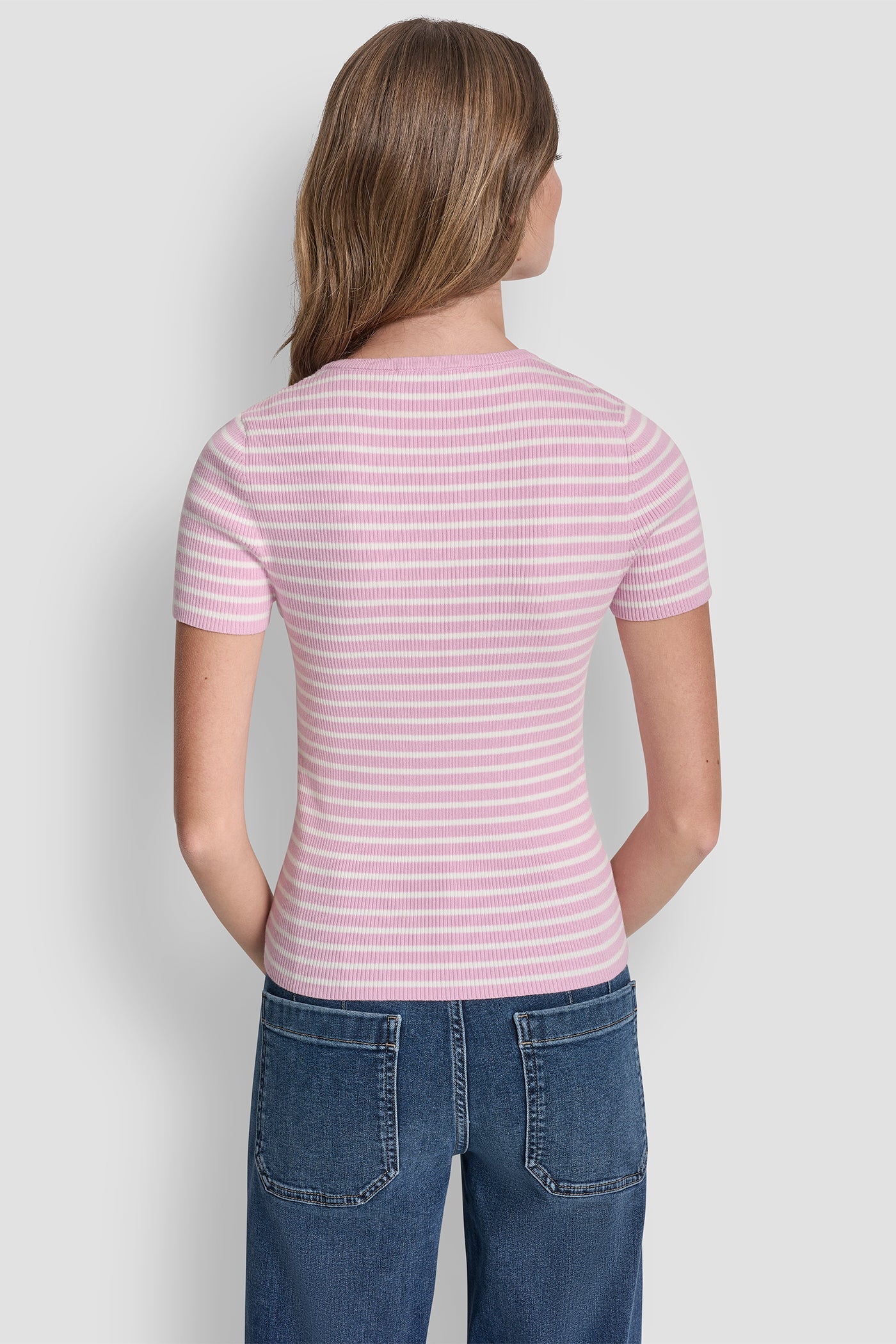 CREW NECK STRIPED TEE - Image 4