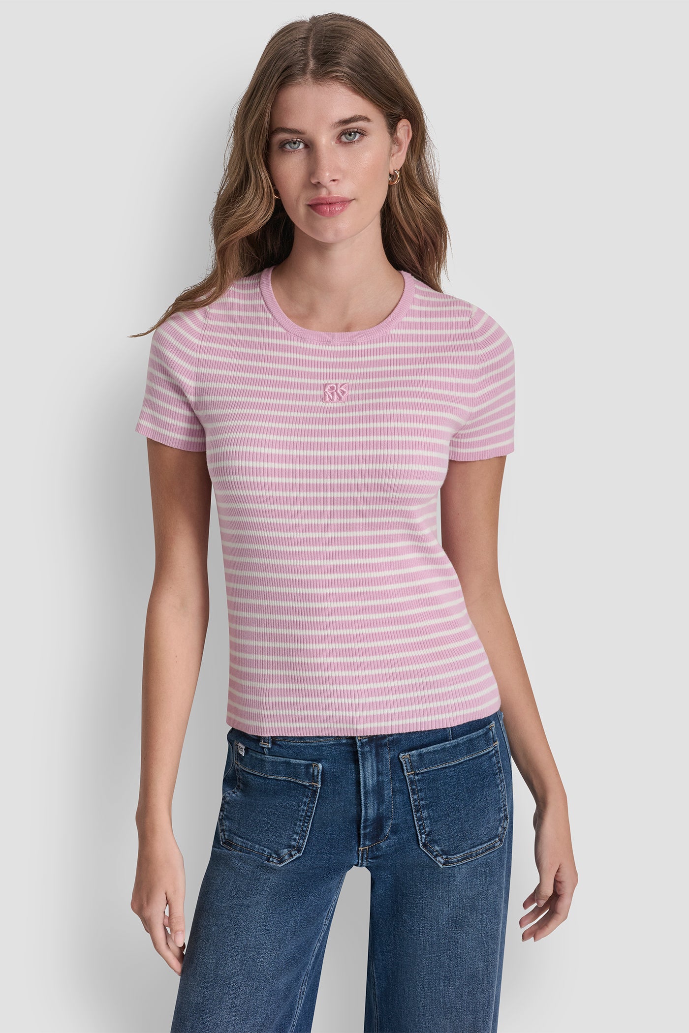 CREW NECK STRIPED TEE - Image 3