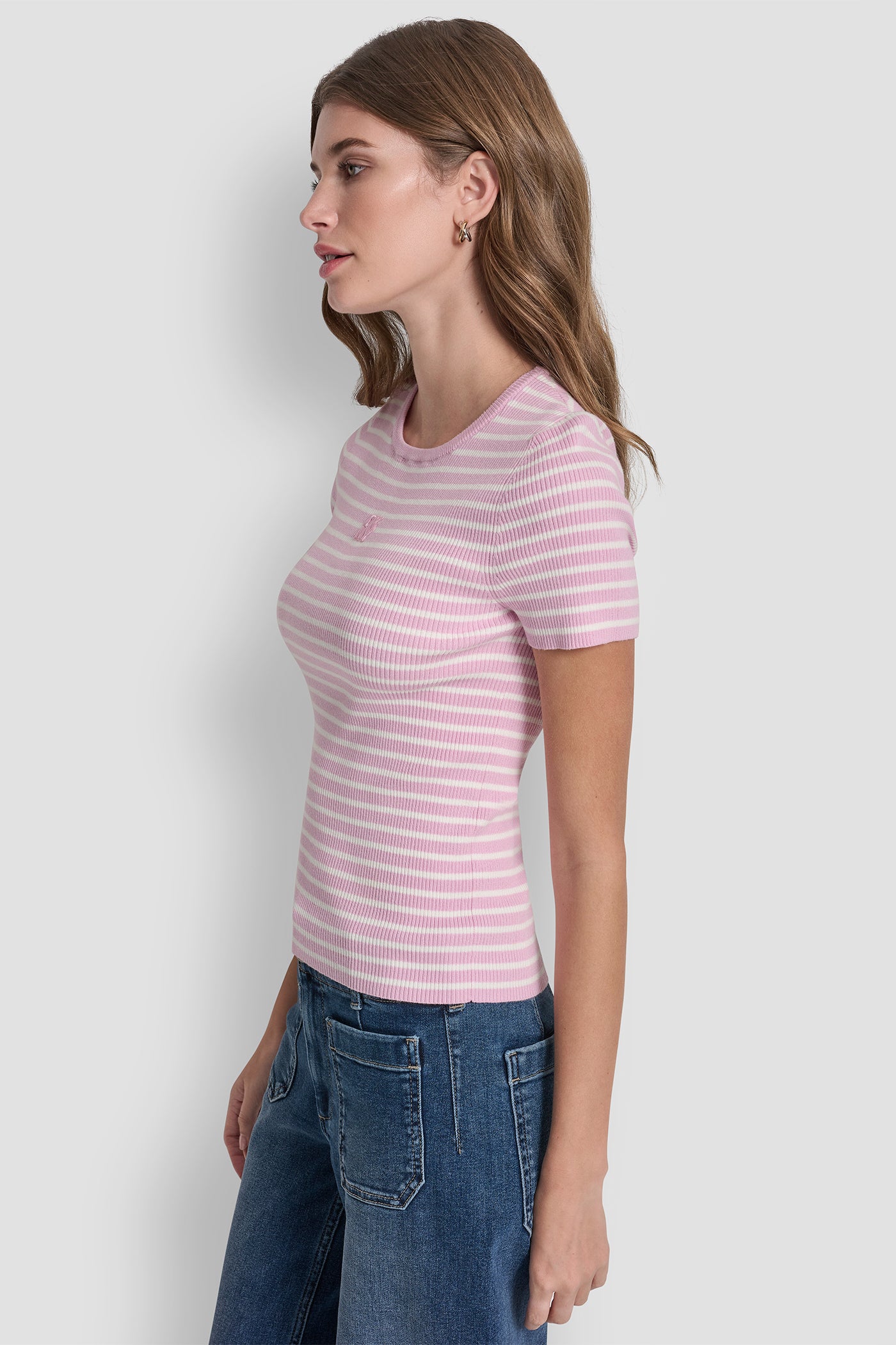 CREW NECK STRIPED TEE - Image 5