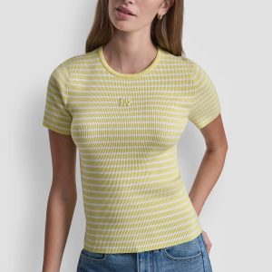 CREW NECK STRIPED TEE