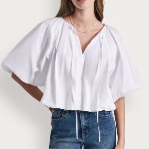 SHORT-SLEEVE BUBBLE TOP