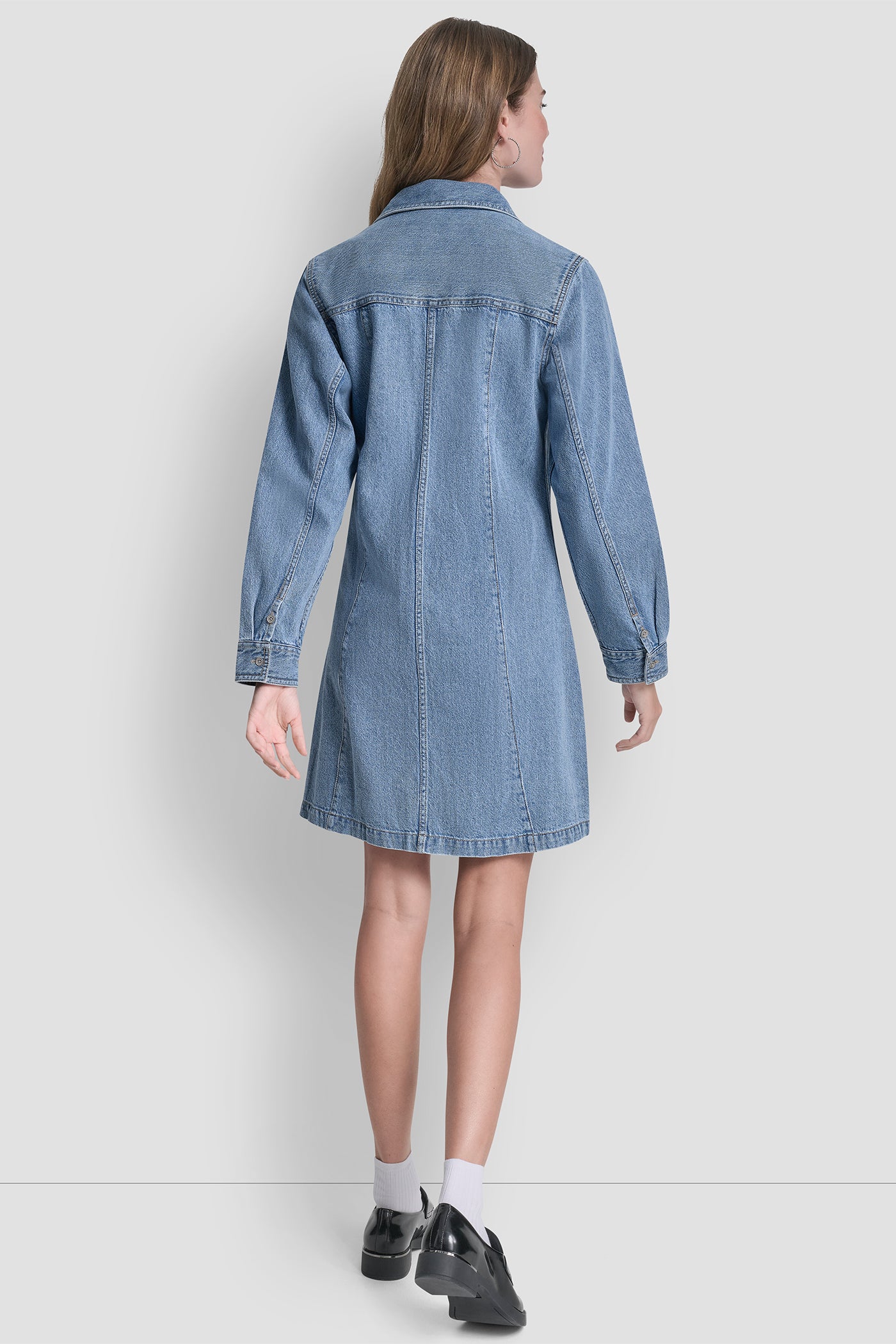 SEAMED A-LINE DRESS - Image 3