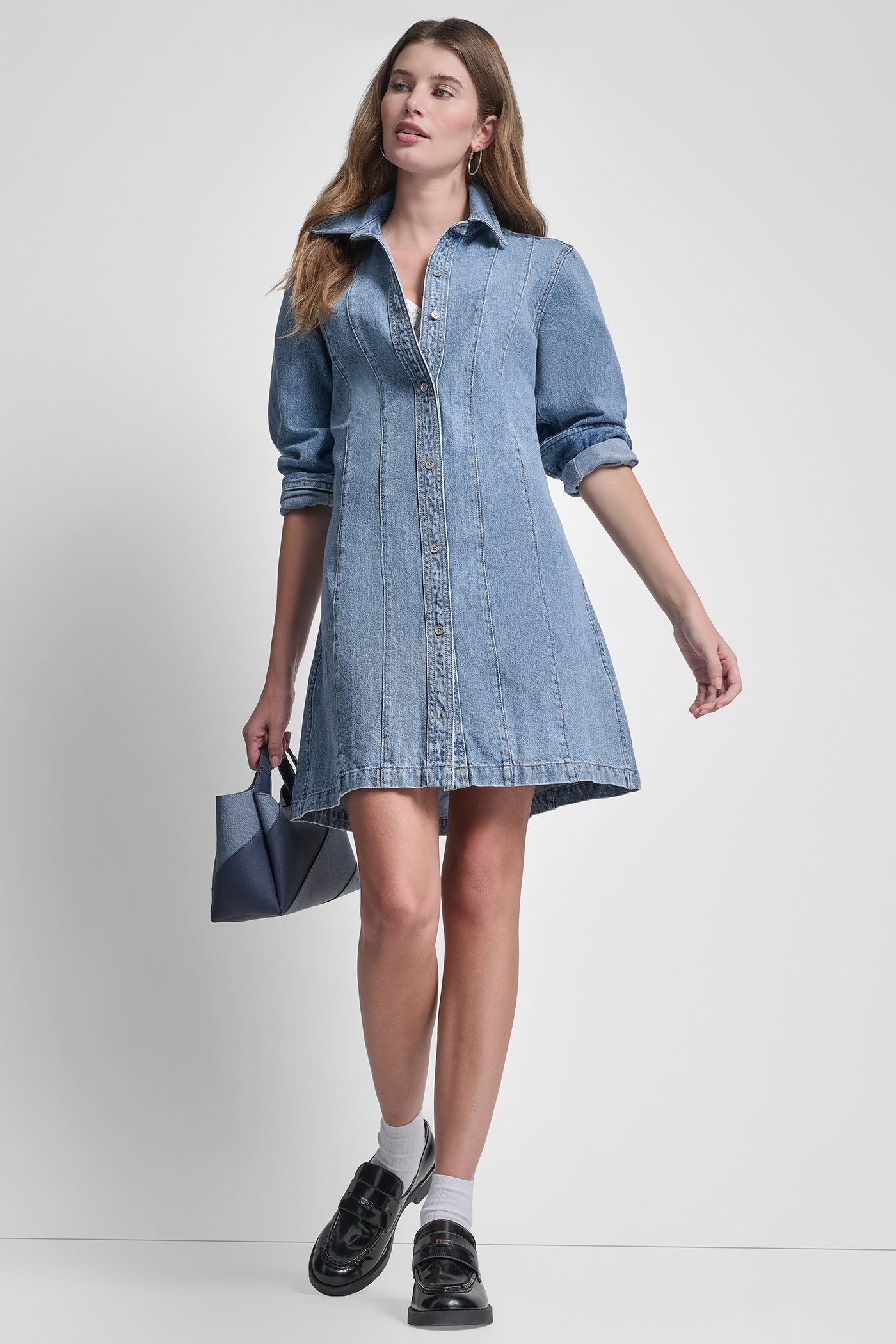 SEAMED A-LINE DRESS - Image 6