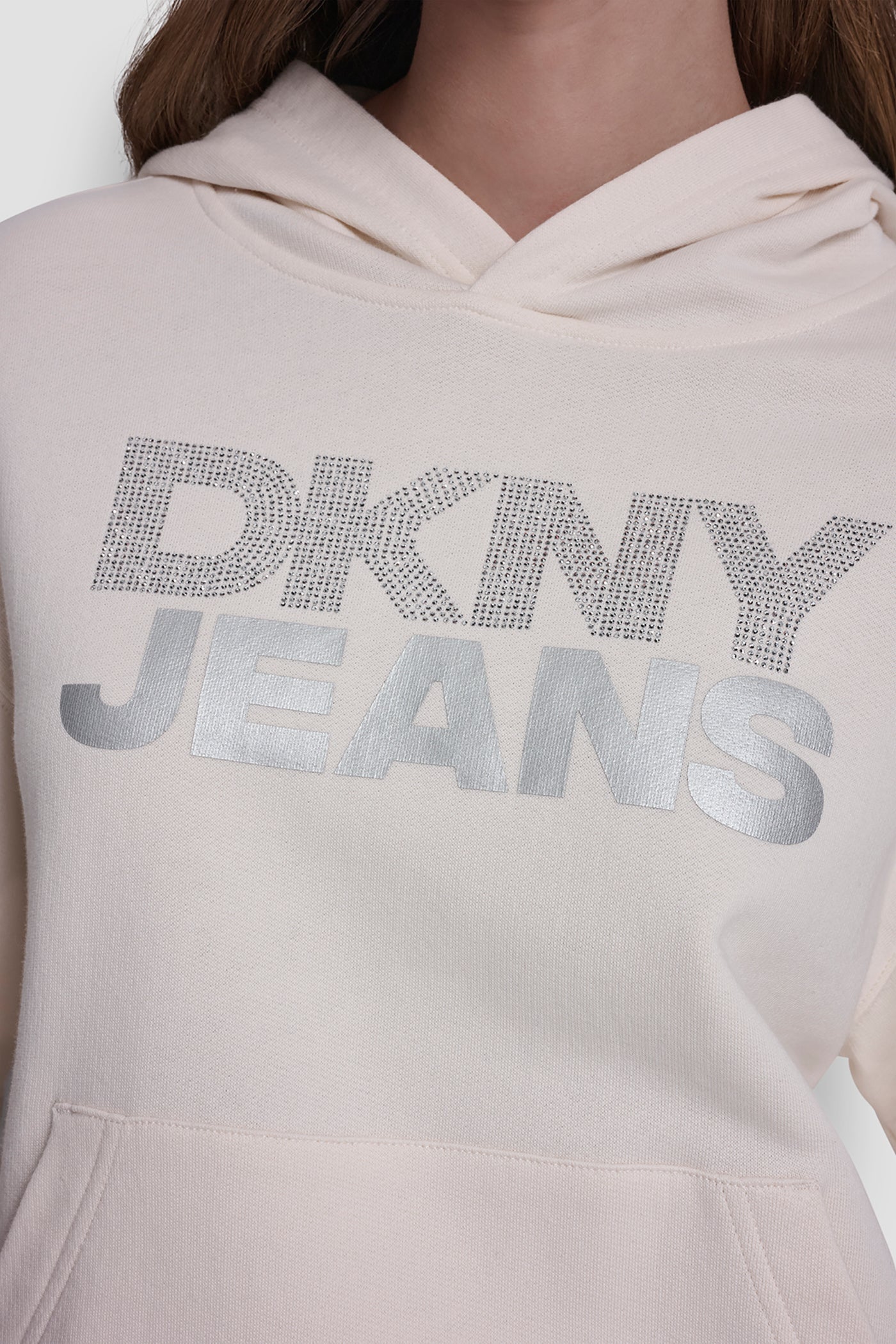 STACKED RHINESTONE FOIL LOGO HOODIE - Image 6