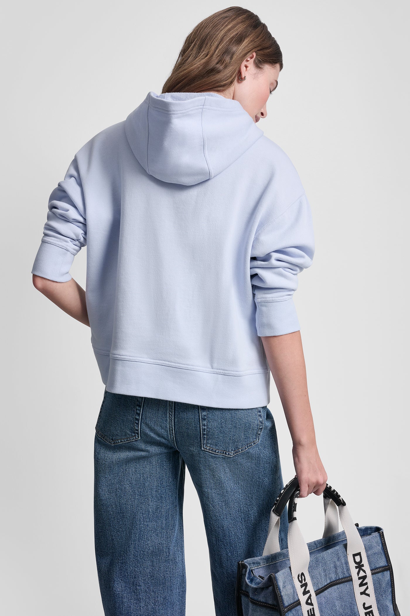 STACKED RHINESTONE FOIL LOGO HOODIE - Image 3