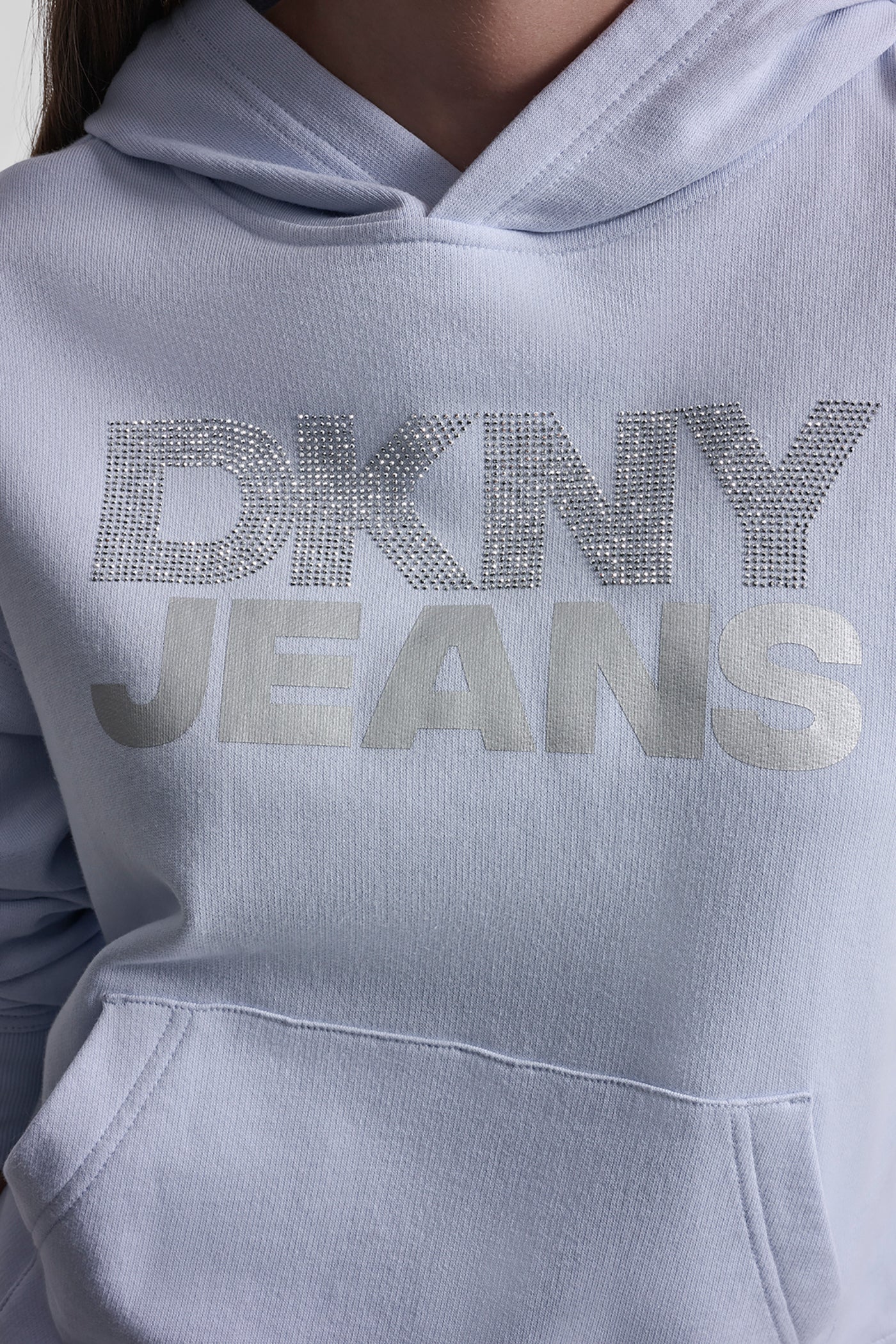 STACKED RHINESTONE FOIL LOGO HOODIE - Image 5
