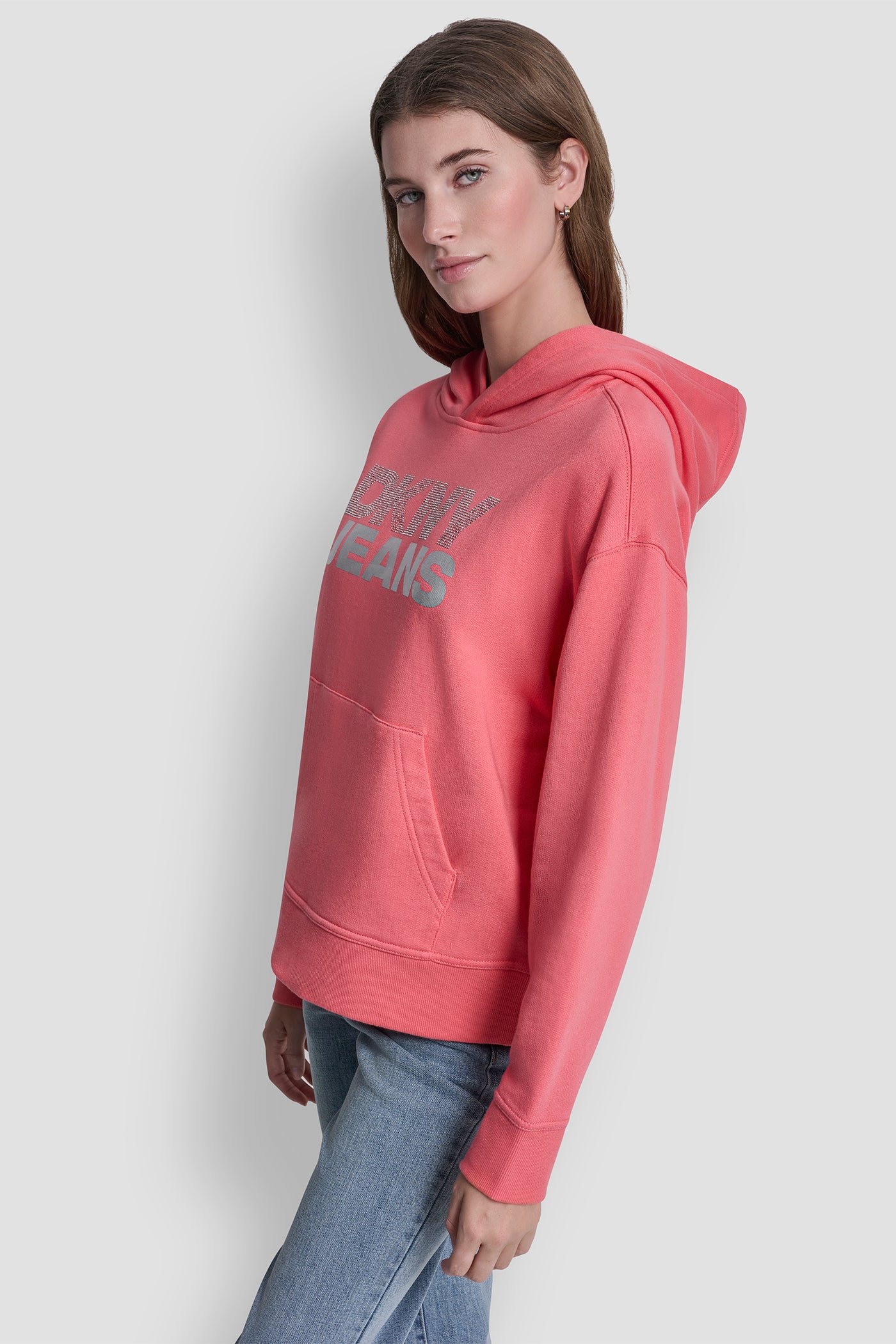 STACKED RHINESTONE FOIL LOGO HOODIE - Image 4