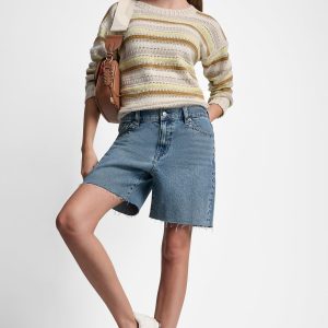 MID-RISE DENIM SHORT
