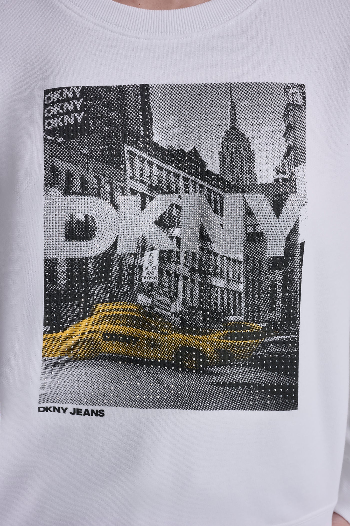 DKNY RHINESTONE TAXI LOGO SWEATSHIRT - Image 6