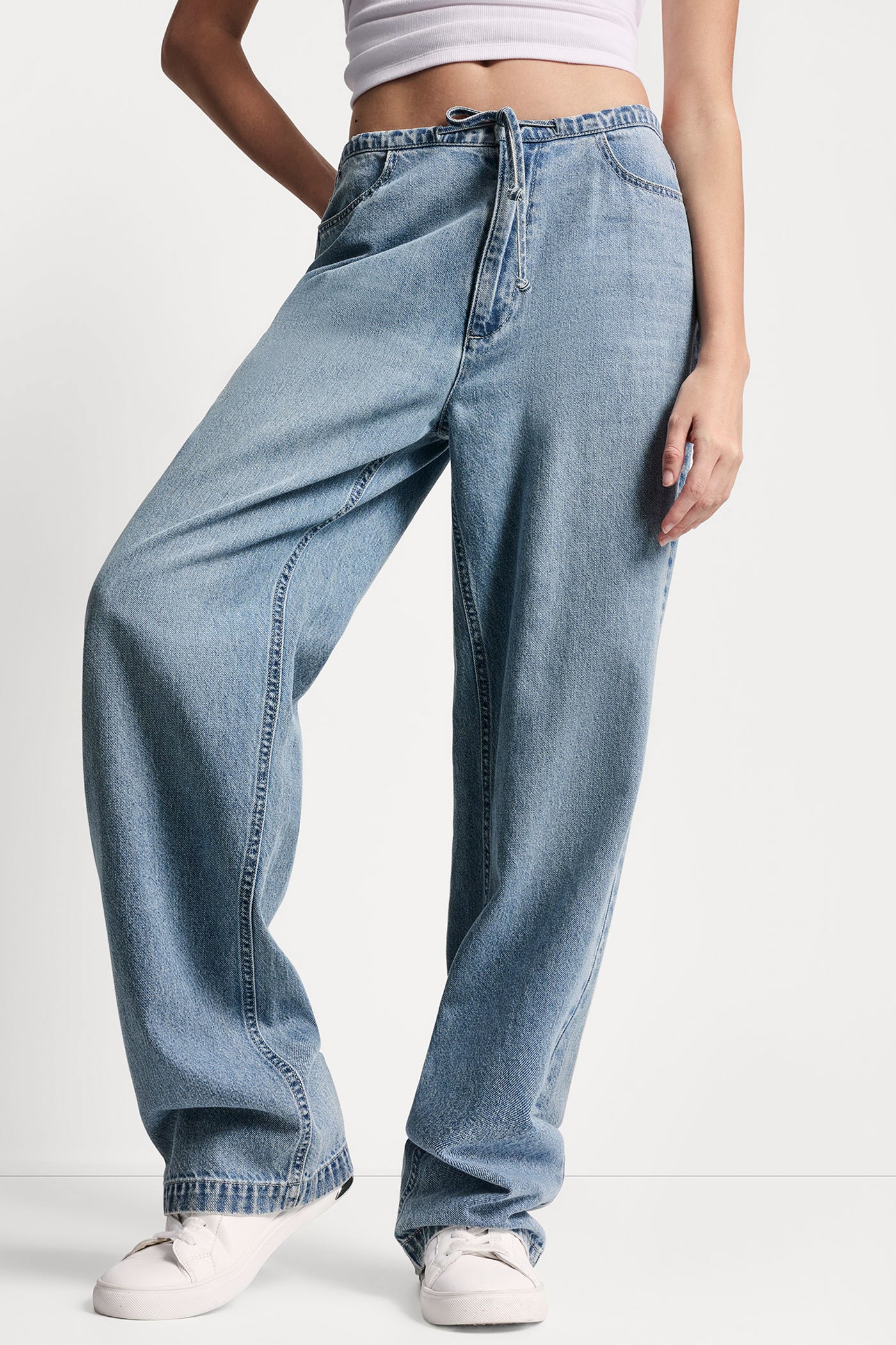 MID-RISE RELAXED STRAIGHT LEG WITH DRAWCORD - Image 2