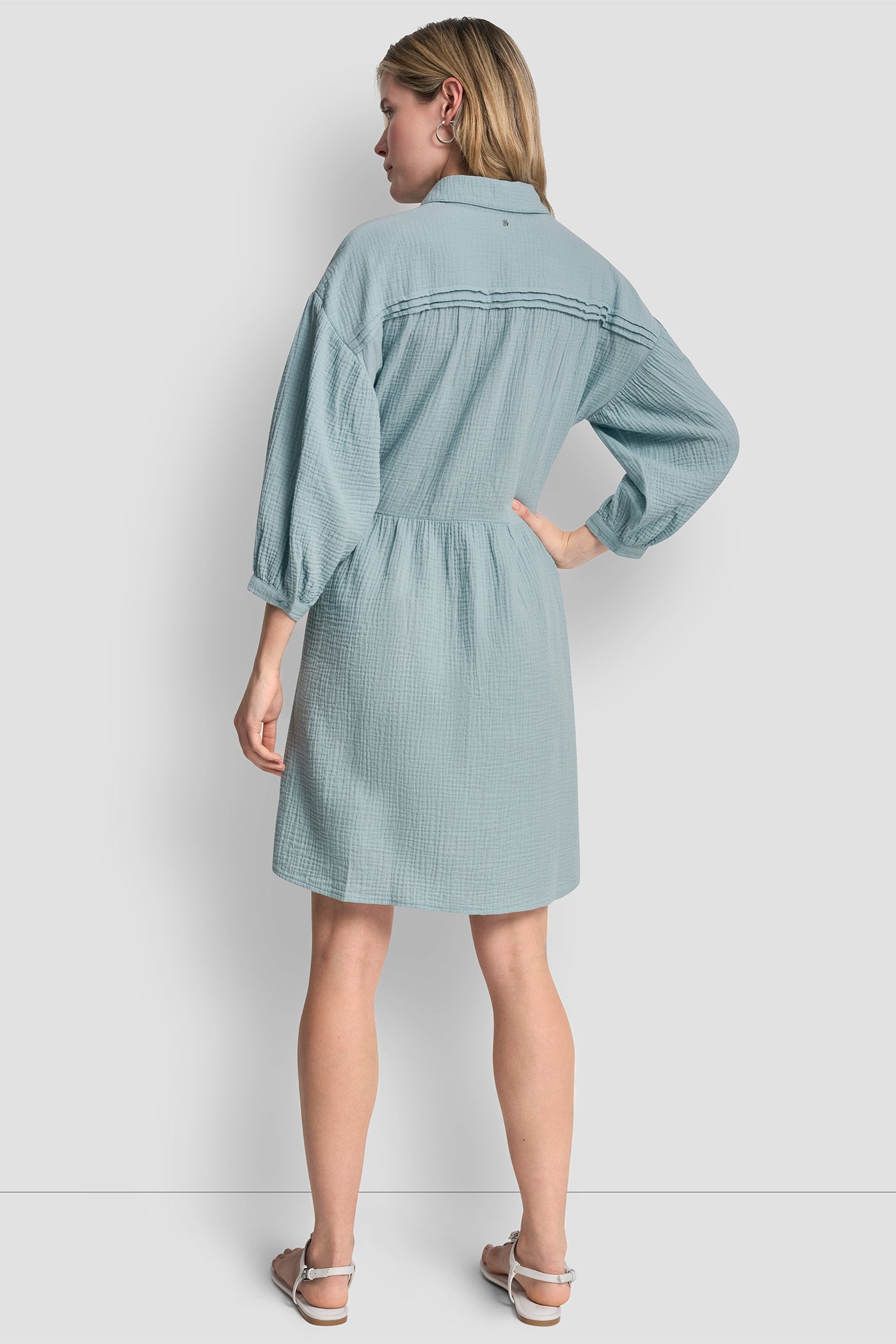 GAUZE V-NECK DRESS - Image 3