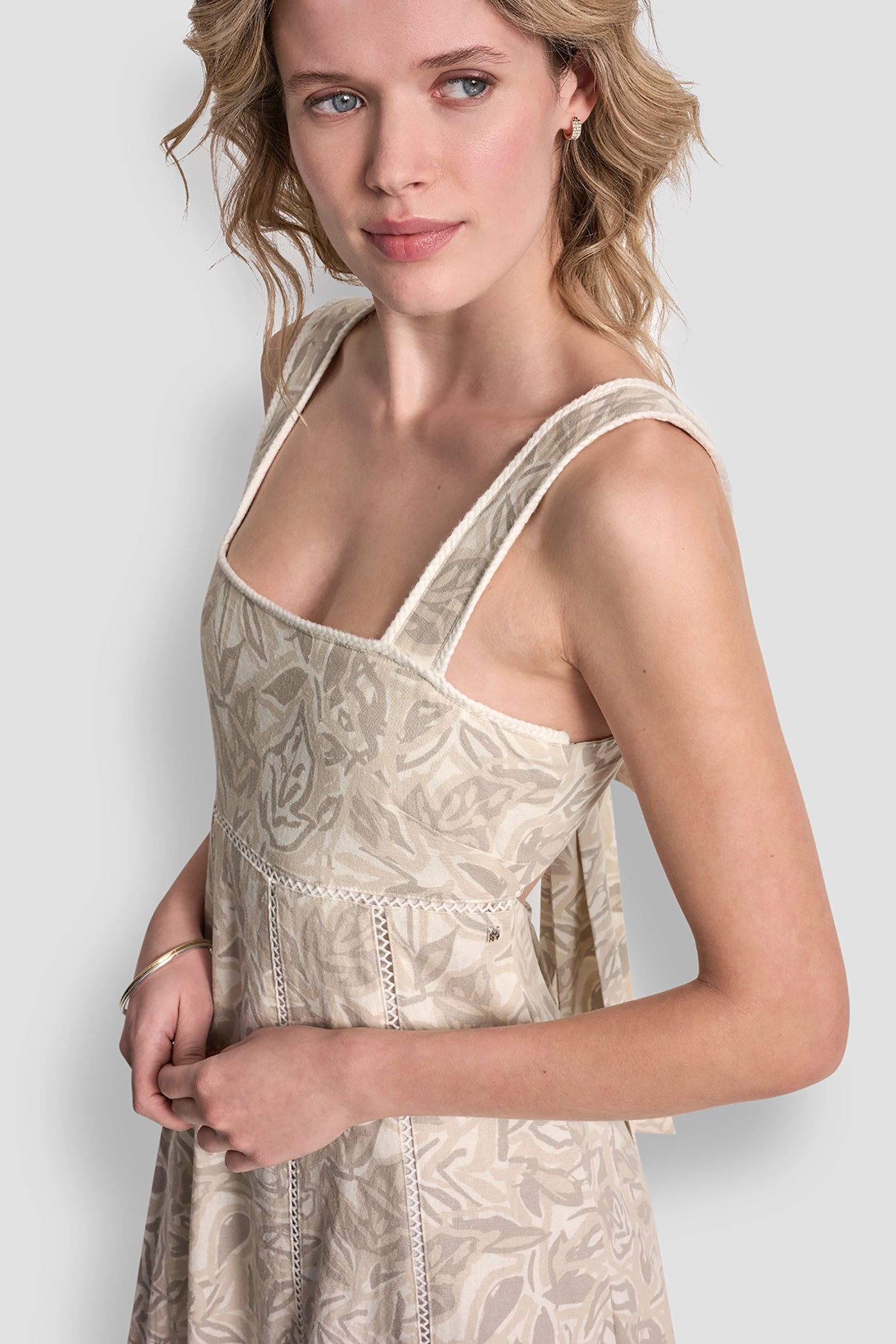 SEAMED TANK DRESS WITH TIE BACK - Image 6