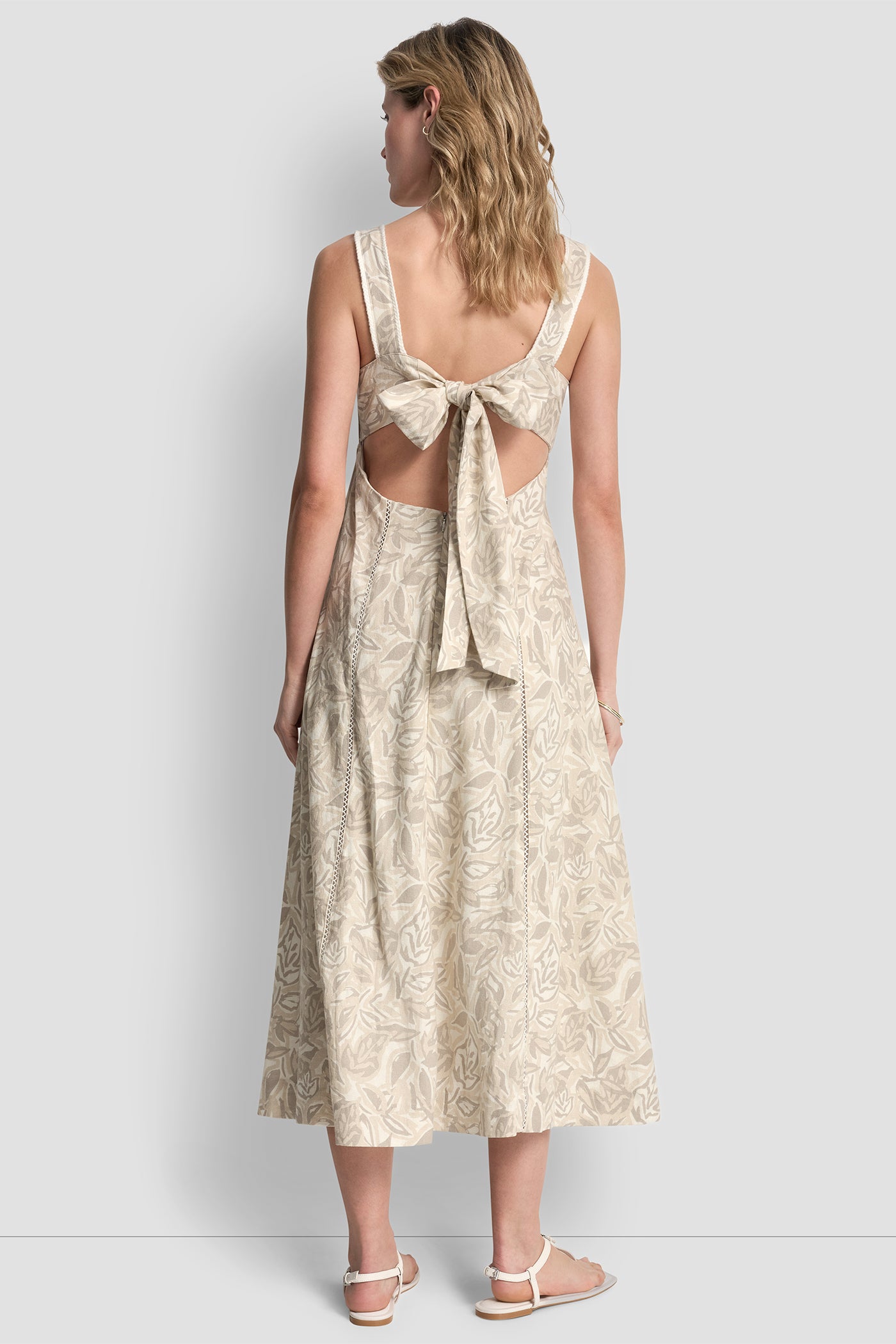 SEAMED TANK DRESS WITH TIE BACK - Image 2