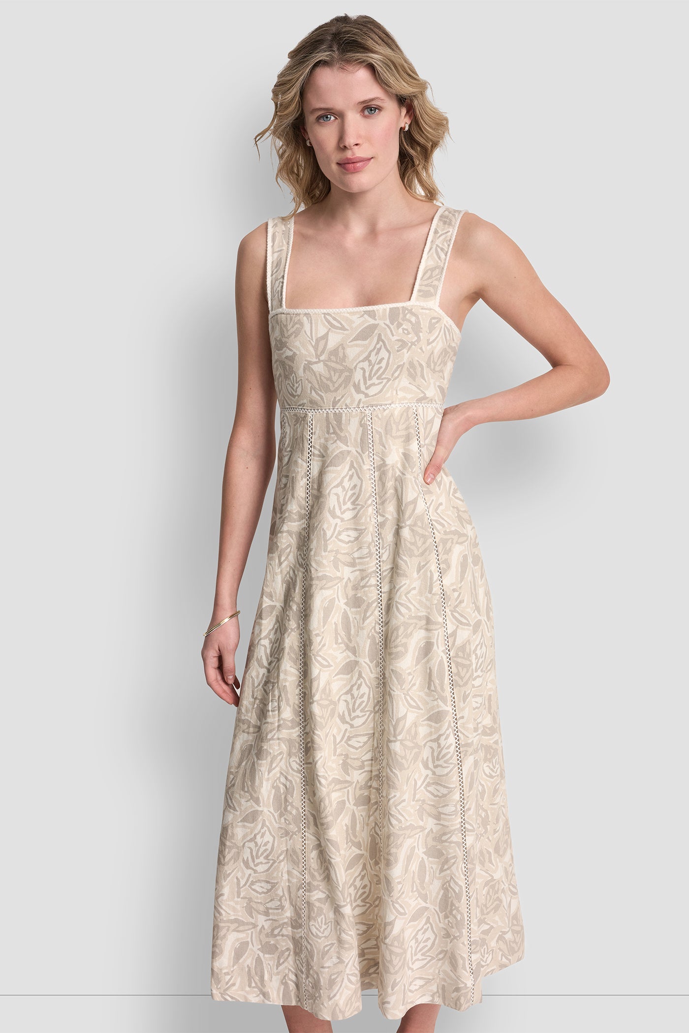 SEAMED TANK DRESS WITH TIE BACK - Image 4