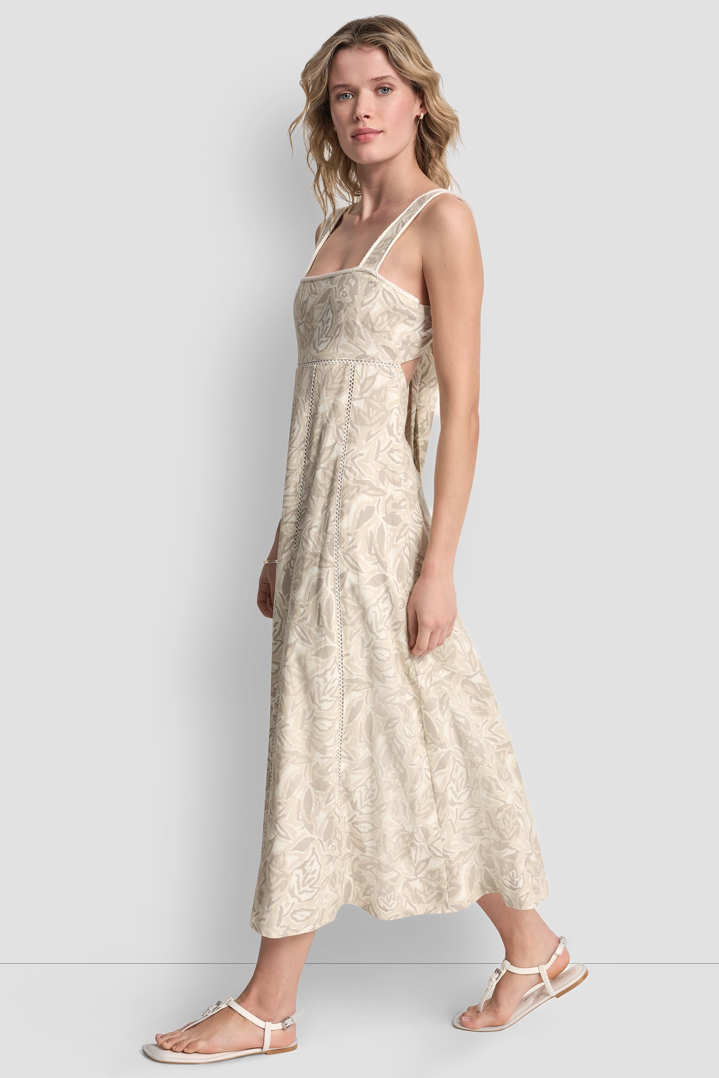 SEAMED TANK DRESS WITH TIE BACK - Image 5