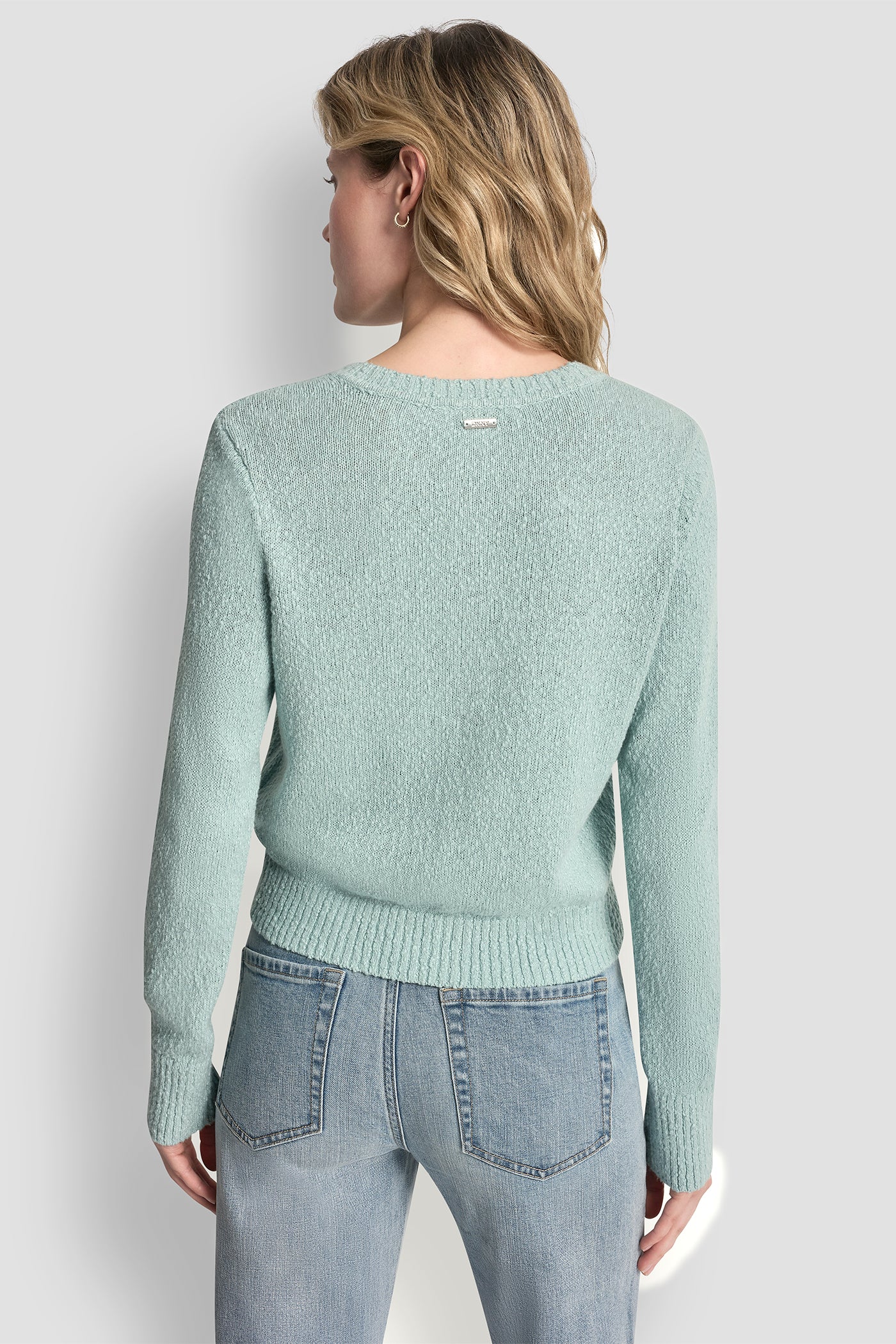 CREW NECK CARDIGAN WITH PATCH POCKETS - Image 3