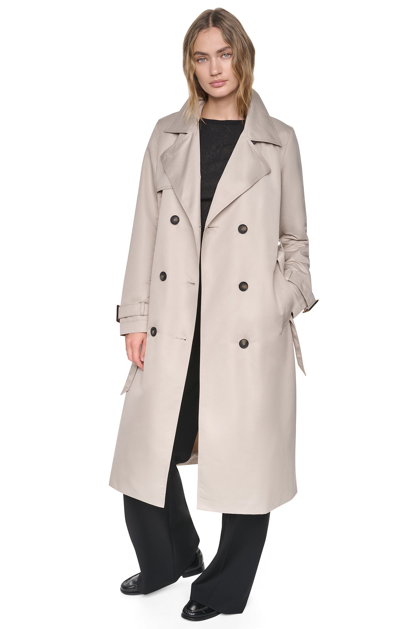 DOUBLE BREASTED QUILTED HOOD TRENCH - Image 7