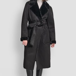 BELTED FAUX SHERLING