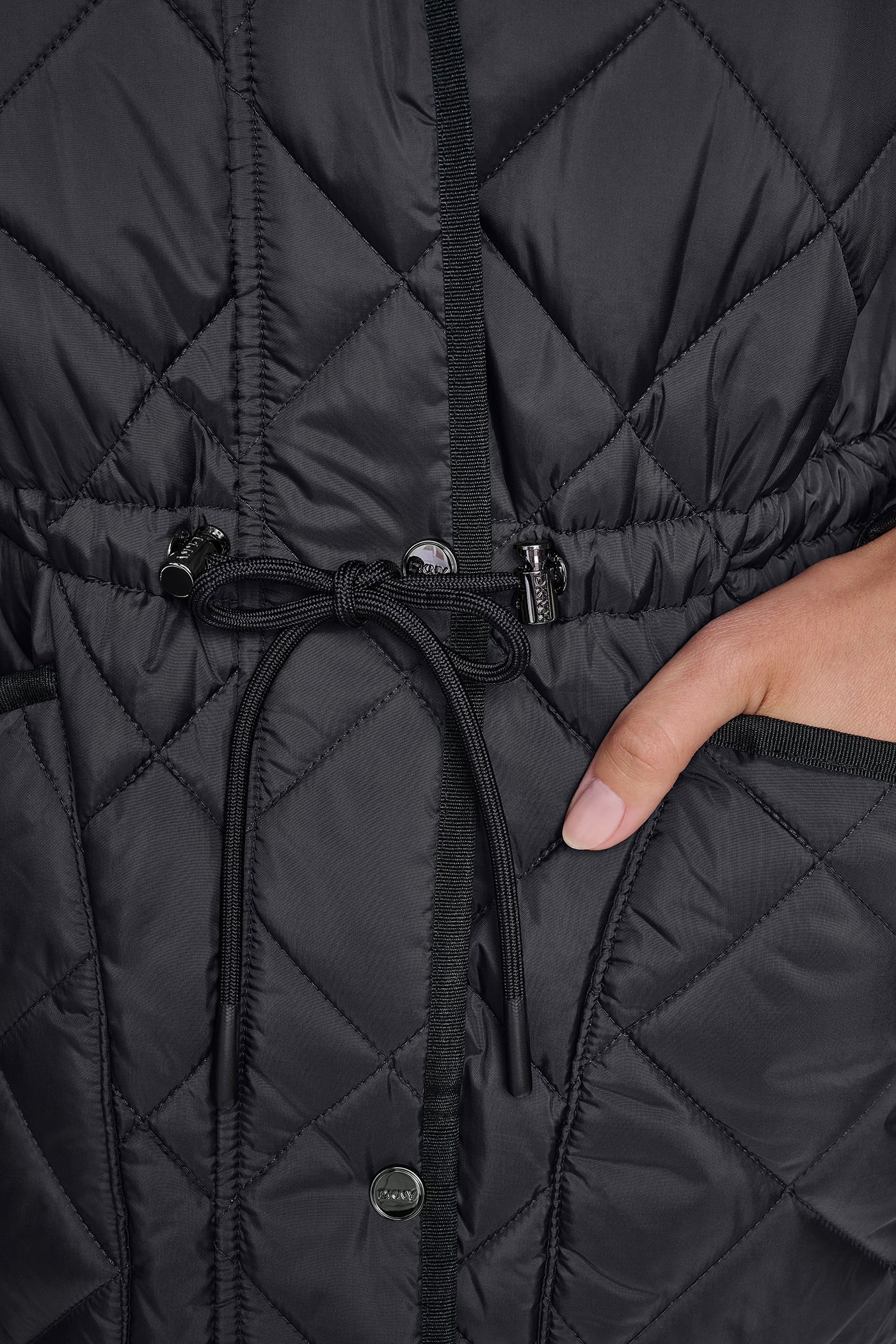 CORDUROY COLLAR HOODED QUILTED COAT - Image 4
