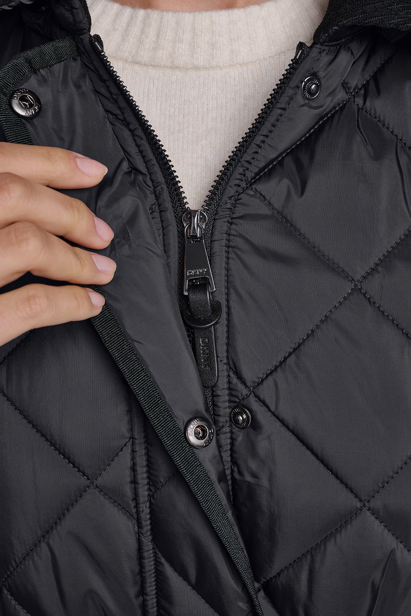 CORDUROY COLLAR HOODED QUILTED COAT - Image 5