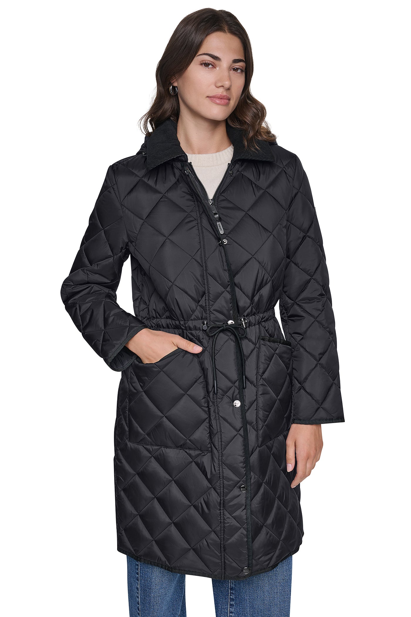 CORDUROY COLLAR HOODED QUILTED COAT - Image 2