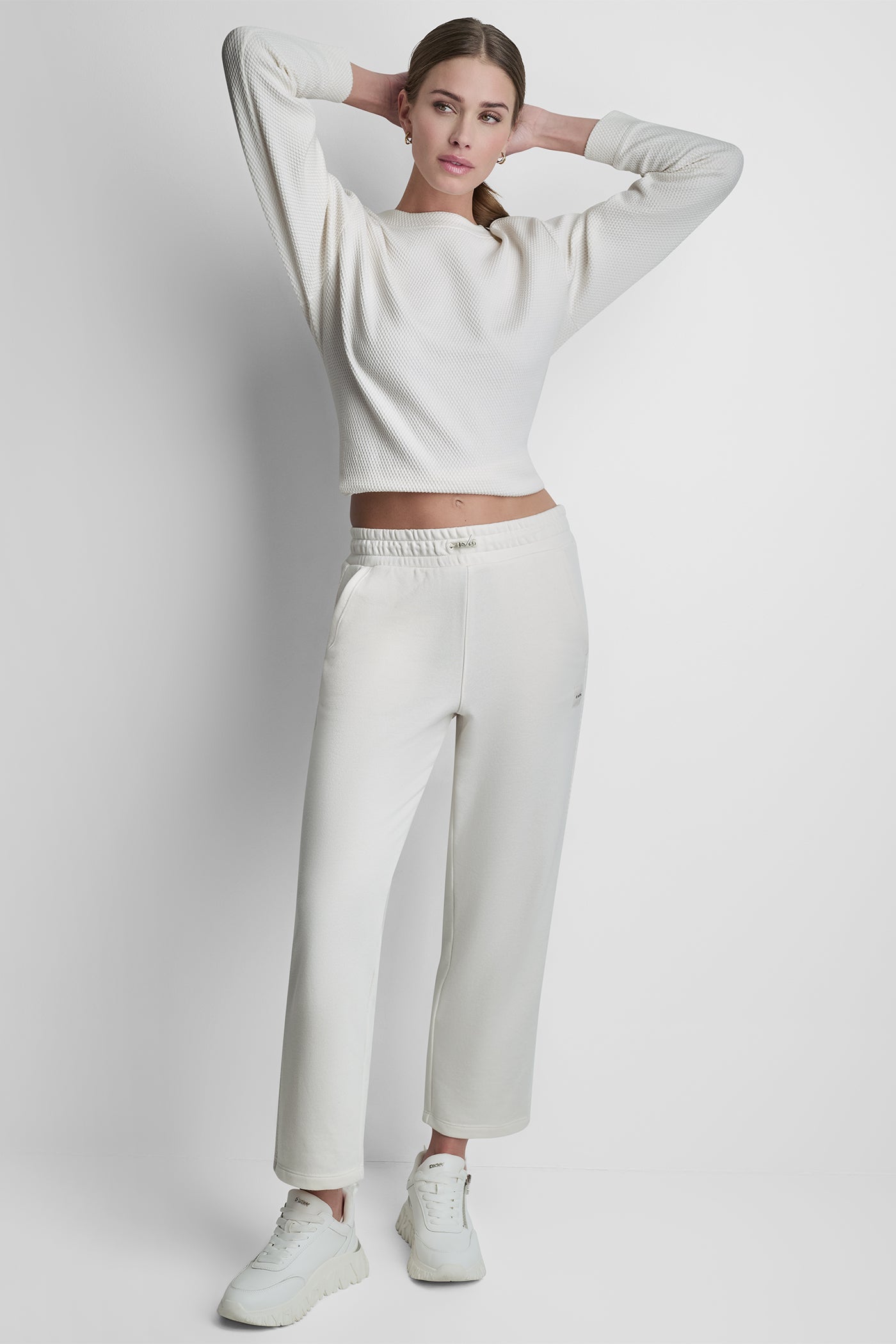 JACQUARD MIX HIGH-RISE ANKLE PANT - Image 5