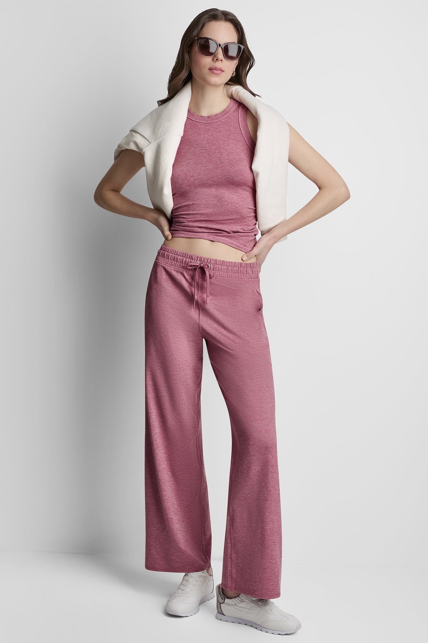 MID-RISE SPACEDYE WIDE-LEG PANT - Image 2