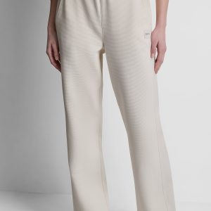 HIGH-RISE RIB TRACK PANTS