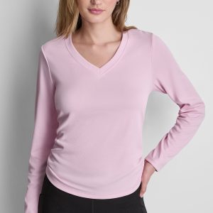 LONG SLEEVE V-NECK TECH TEE
