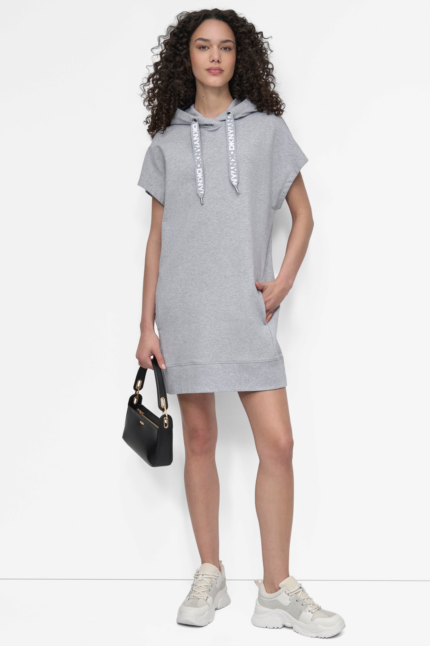 TWO TONE LOGO DRAWCORD SNEAKER DRESS - Image 6