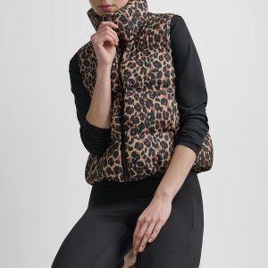PRINTED MOCK NECK VEST