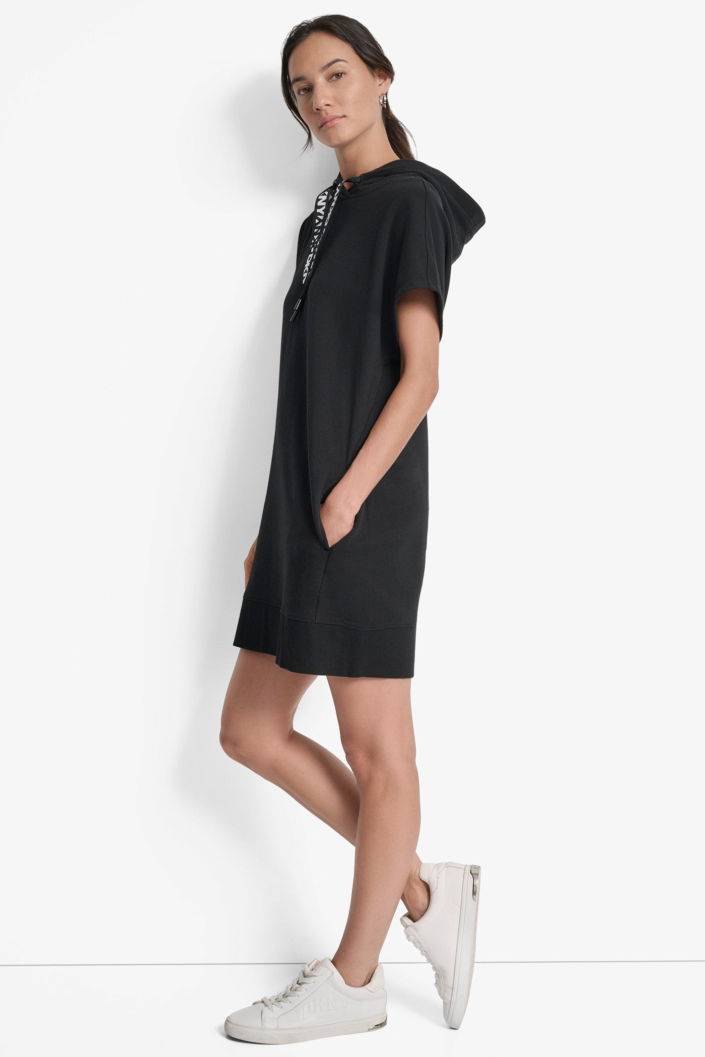 TWO TONE LOGO DRAWCORD SNEAKER DRESS - Image 4