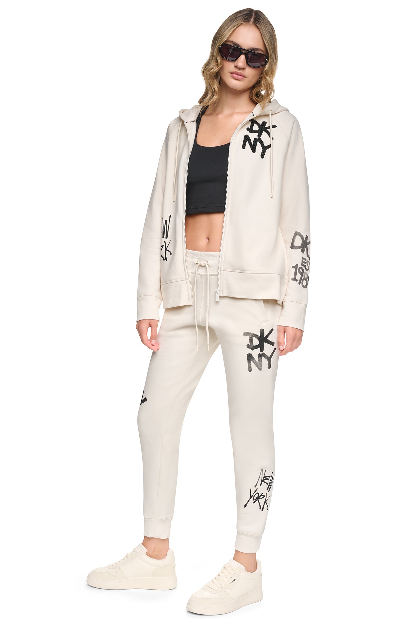 GRAFFITI RHINESTONE FULL-ZIP HOODIE - Image 2