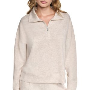 MOCK NECK HALF ZIP PULLOVER
