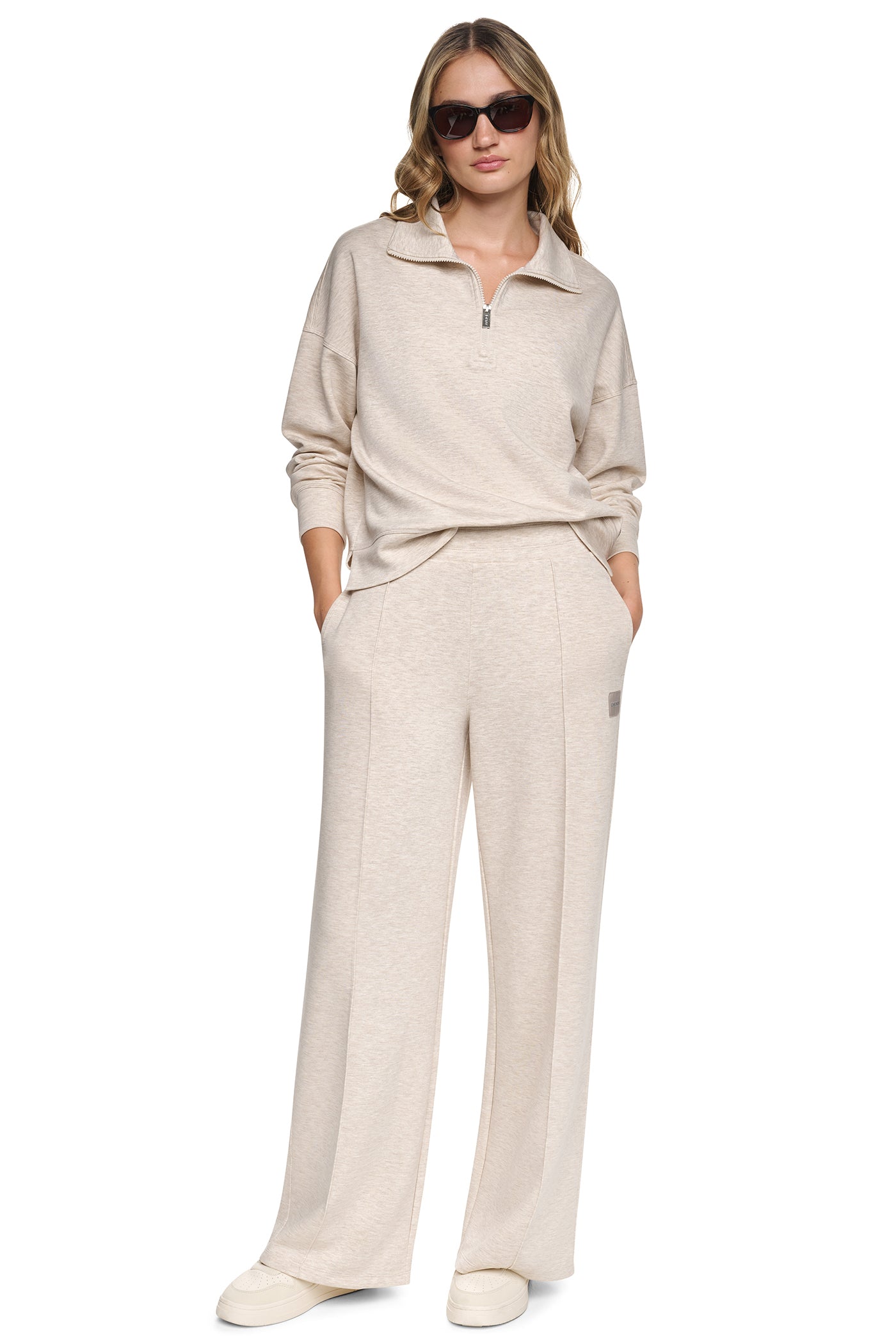 HIGH-RISE PINTUCKED WIDE-LEG PANT