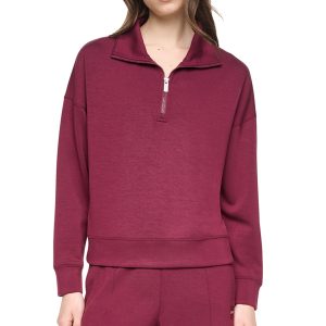 MOCK NECK HALF ZIP PULLOVER