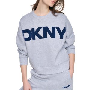 FLOCKED VARSITY LOGO SWEATSHIRT