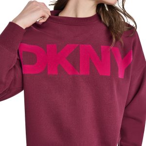 FLOCKED VARSITY LOGO SWEATSHIRT