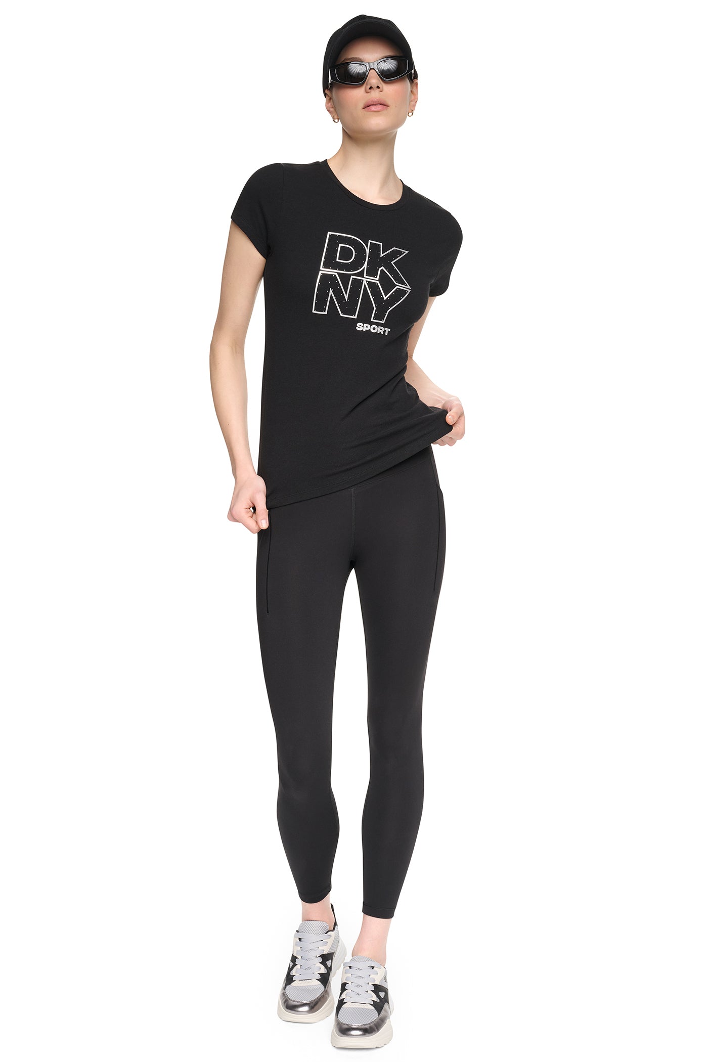 CRYSTAL METALLIC LOGO BABY TEE - Image 2