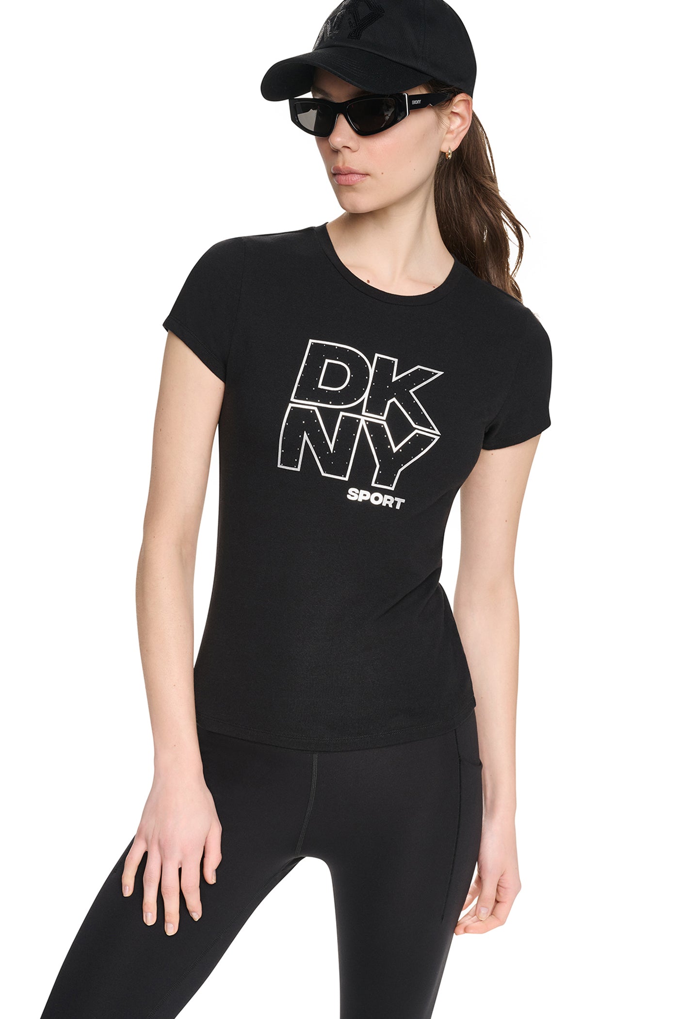 CRYSTAL METALLIC LOGO BABY TEE