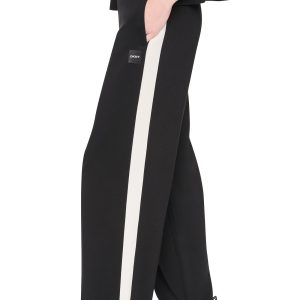 HIGH-RISE SIDE STRIPE WIDE-LEG PANT