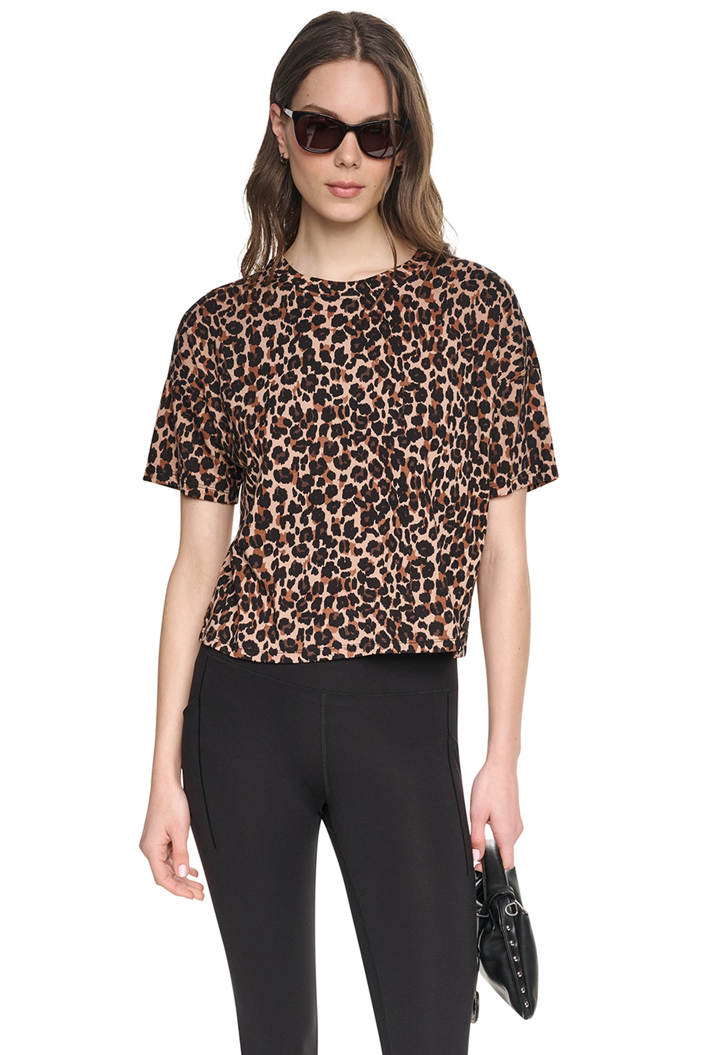 CROPPED ANIMAL PRINT TEE