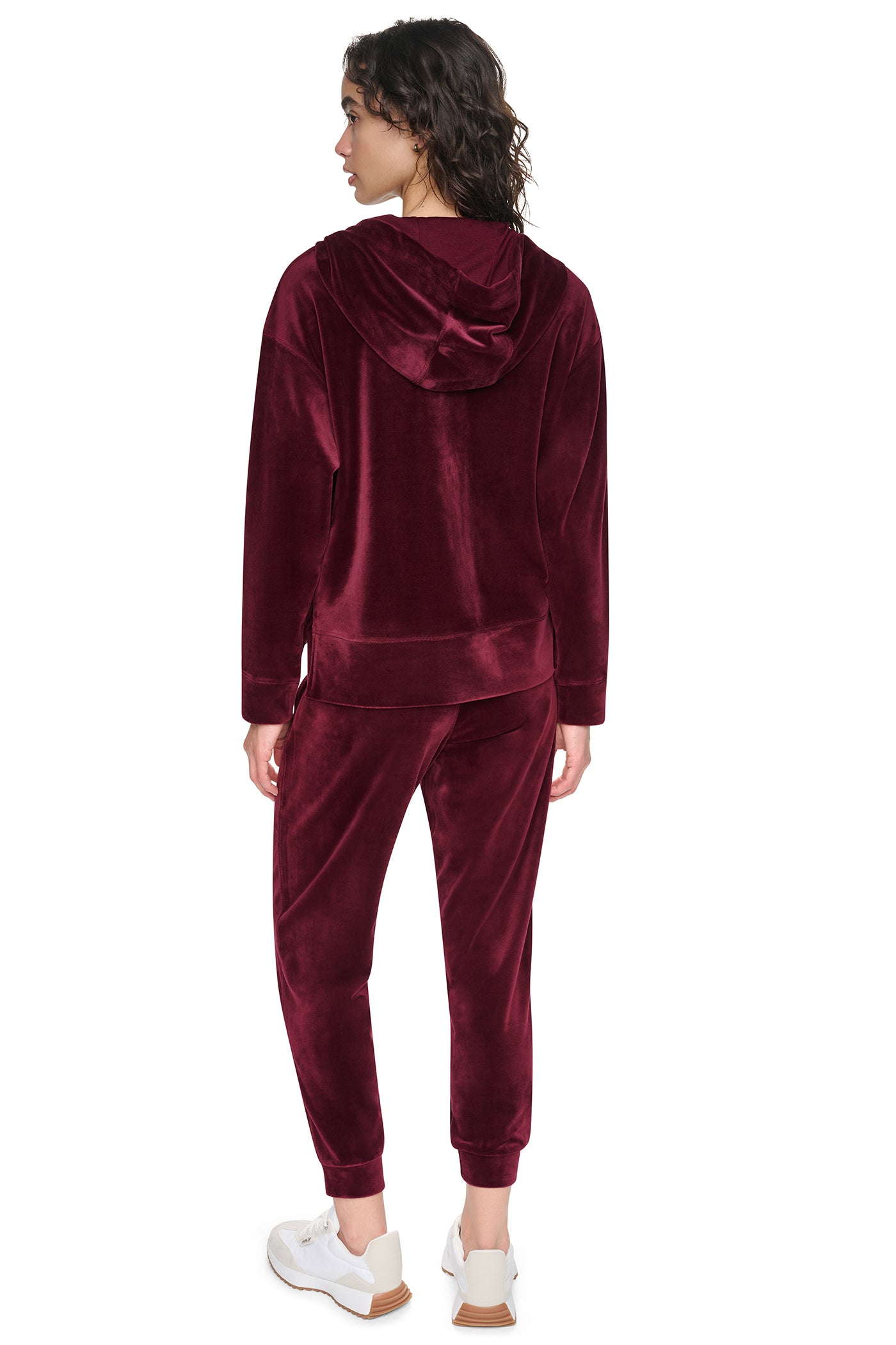 VARSITY VELOUR RHINESTONE LOGO FULL ZIP HOODIE - Image 6