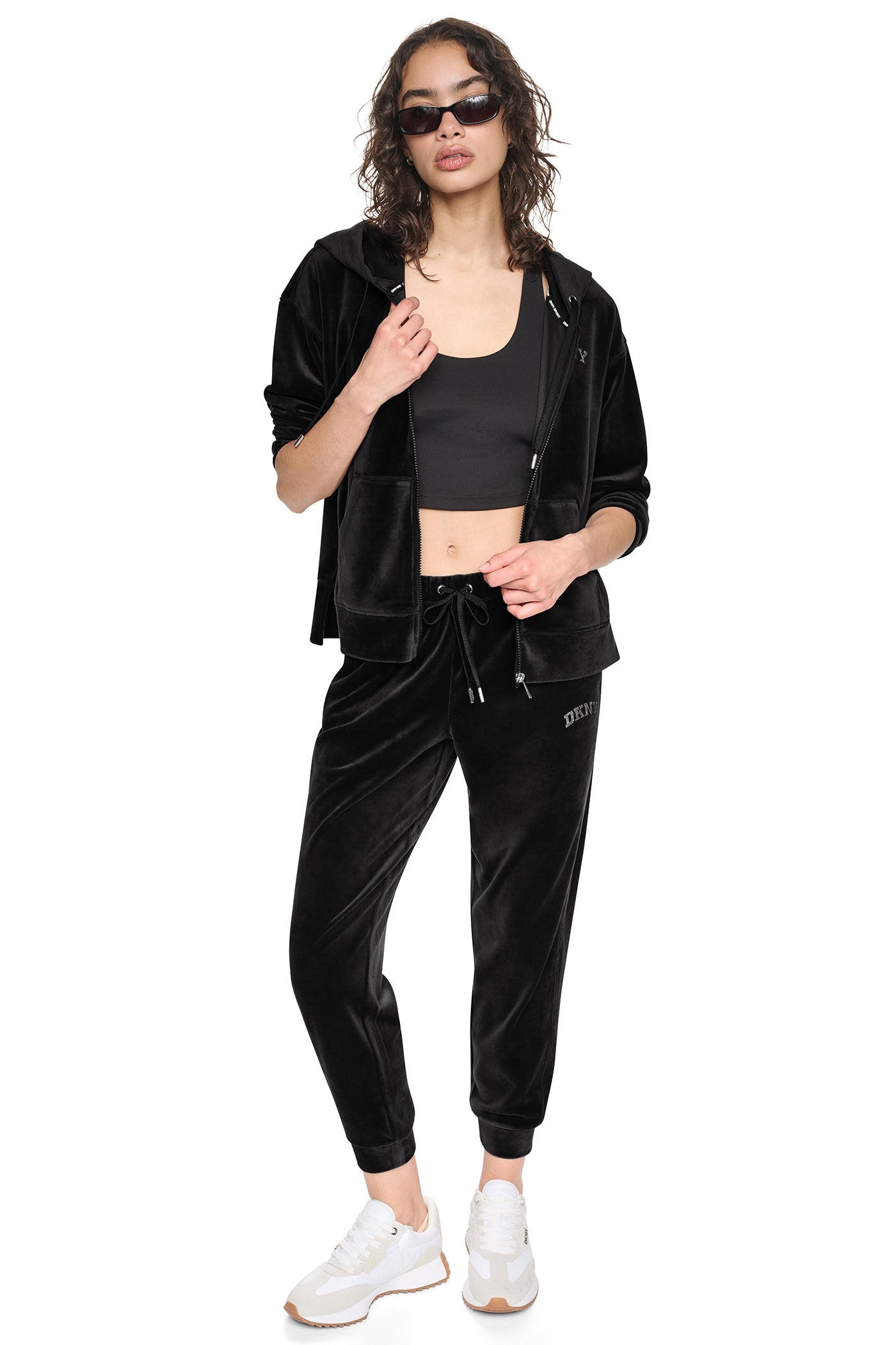 VARSITY VELOUR RHINESTONE LOGO FULL ZIP HOODIE - Image 10