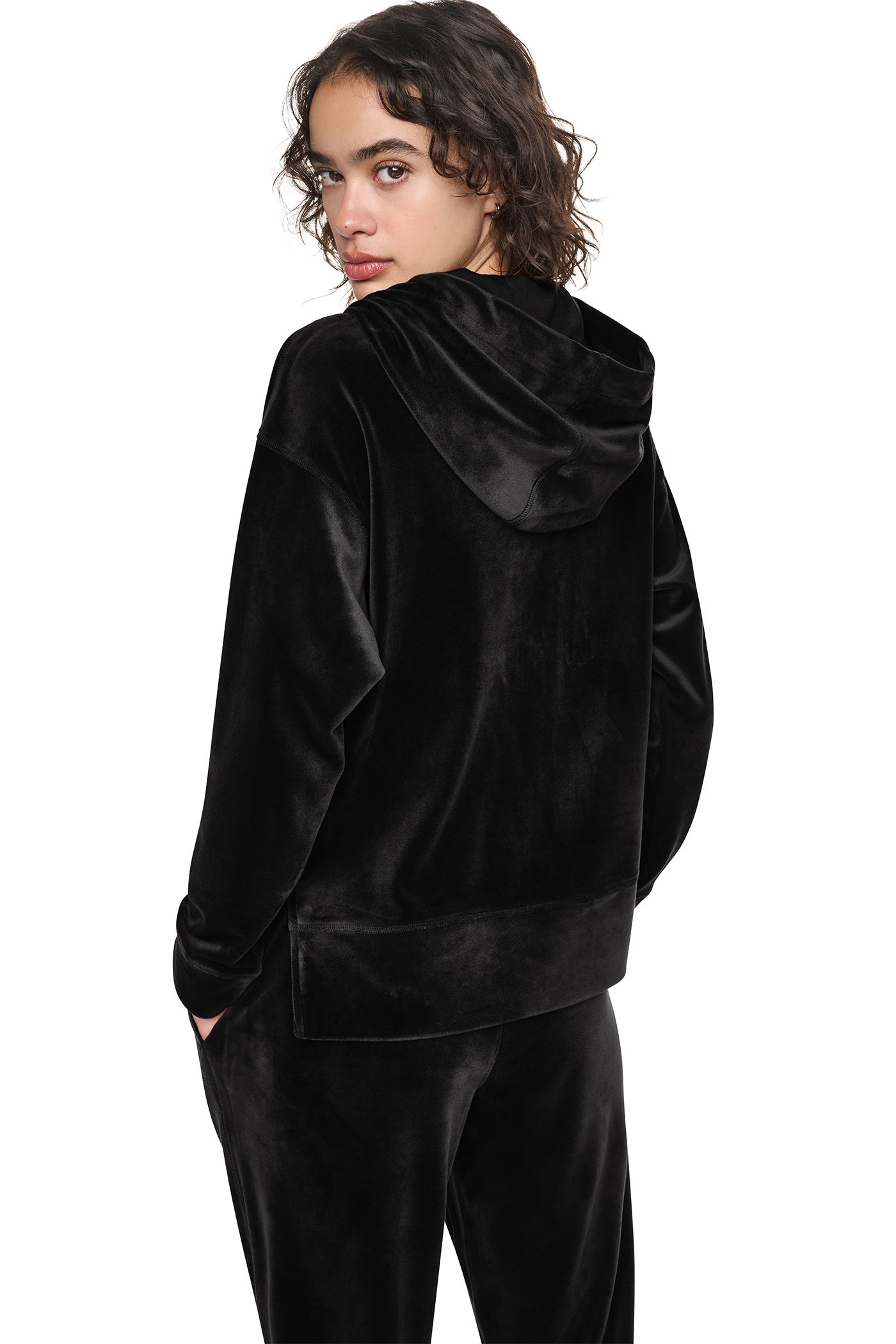 VARSITY VELOUR RHINESTONE LOGO FULL ZIP HOODIE - Image 3