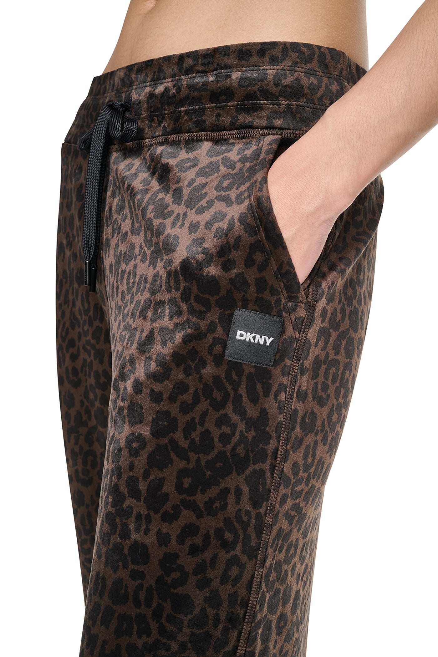 VELOUR ANIMAL PRINT MID-RISE PANT - Image 7