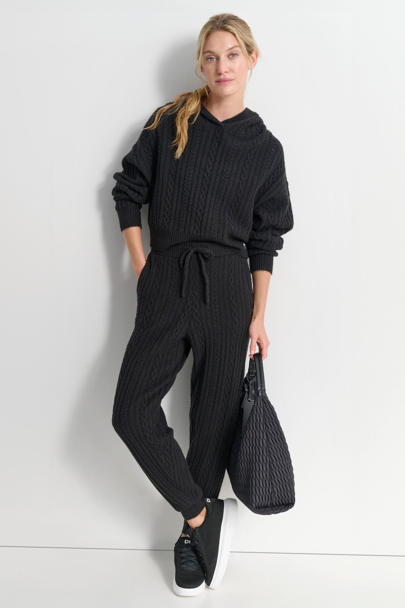 COZY CABLE SWEATER HOODIE - Image 2