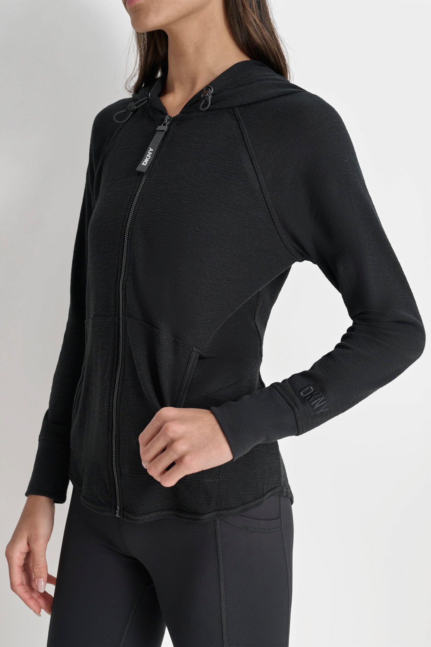 COTTON-BLEND SLUB WAFFLE-KNIT HOODIE - Image 5