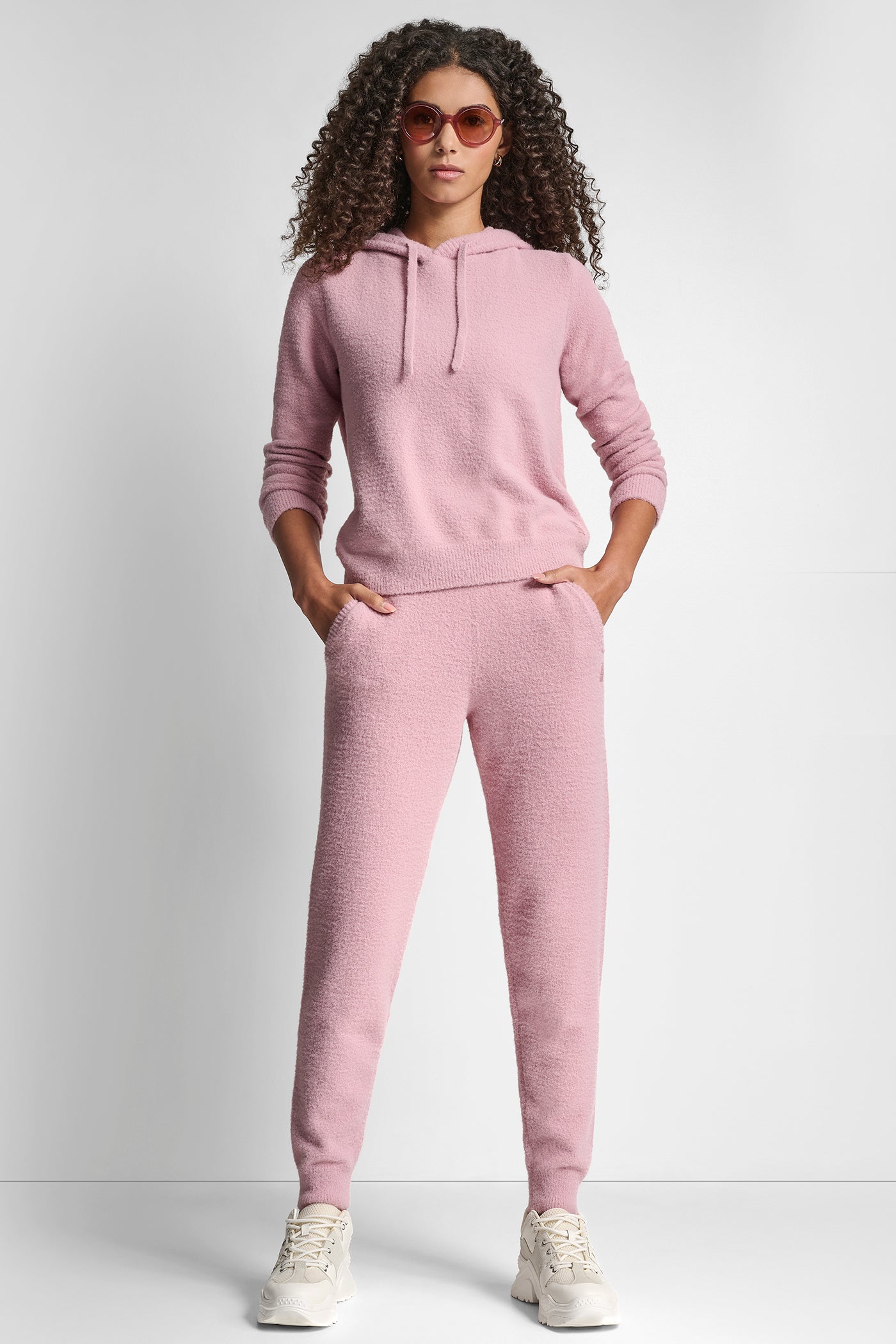 FEATHER YARN HOODIE WITH DRAWCORD AND TONAL LOGO - Image 6