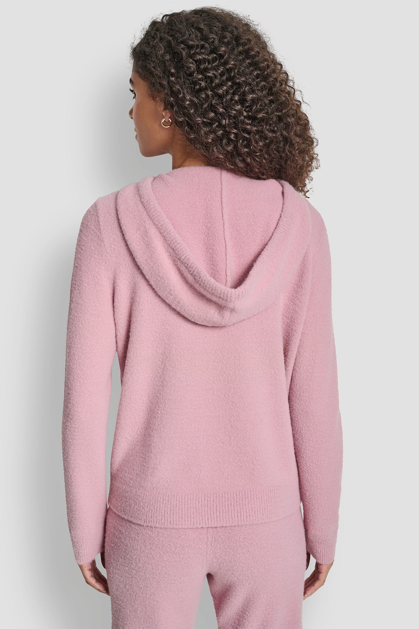 FEATHER YARN HOODIE WITH DRAWCORD AND TONAL LOGO - Image 3